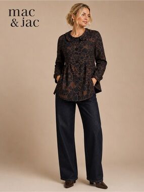 Mac & Jac Floral Peter Pan Collar Jacket